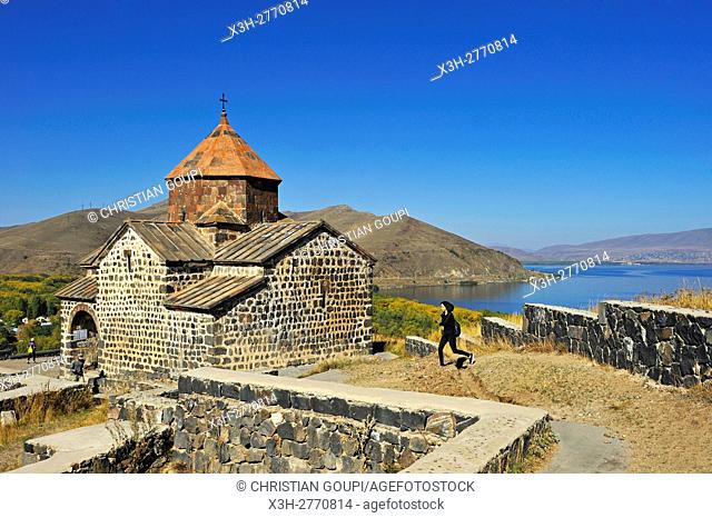 ''Holy Mother of God'' Church (Surp Astvatsatsin), Sevanavank Monastery on Sevan Peninsula, Lake Sevan, Gegharkunik region, Armenia, Eurasia