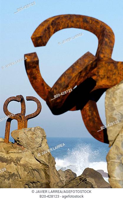 'Peine del Viento' (Wind's Comb), Eduardo Chillida sculpture. Donostia, San Sebastian. Euskadi. Spain