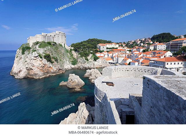 City wall and fort Bokar, Dubrovnik, Dalmatia, Croatia