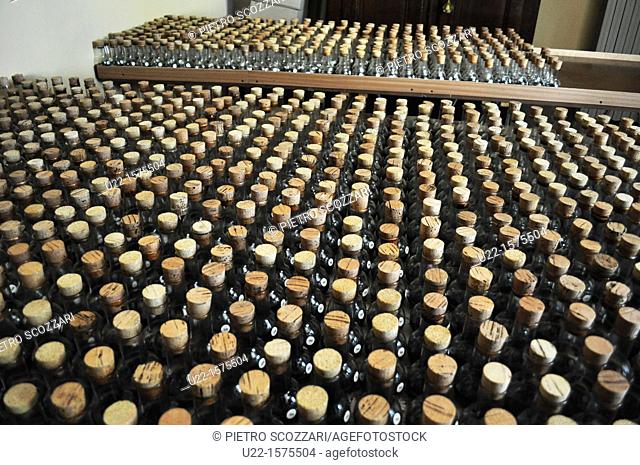 Spilamberto (Modena, Italy): balsamic vinegar bottles at the Museo dell'Aceto Balsamico Tradizionale