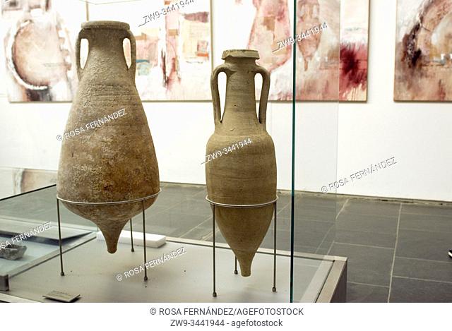Roman ruins of Baelo Claudia, Amphoras, Museum Bolonia, Tarifa, Cadiz Province, Andalucía, Spain