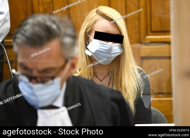 The accused Kristel Appelt pictured at the jury constitution session for the trial of Kristel Appelt (27) and Bjorn De Candt (30)