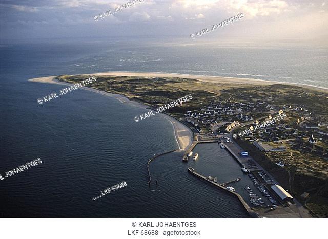 Aerial photo of Amrum, North Frisian Island on the German coast of Schleswig Holstein, Germany