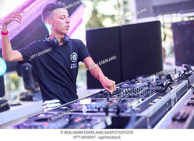 DJ Danimal playing at music festival Starbeach in Hersonissos, Crete, Greece, on 12. July 2017