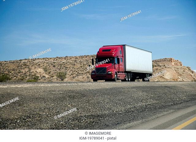 USA, Truck on road