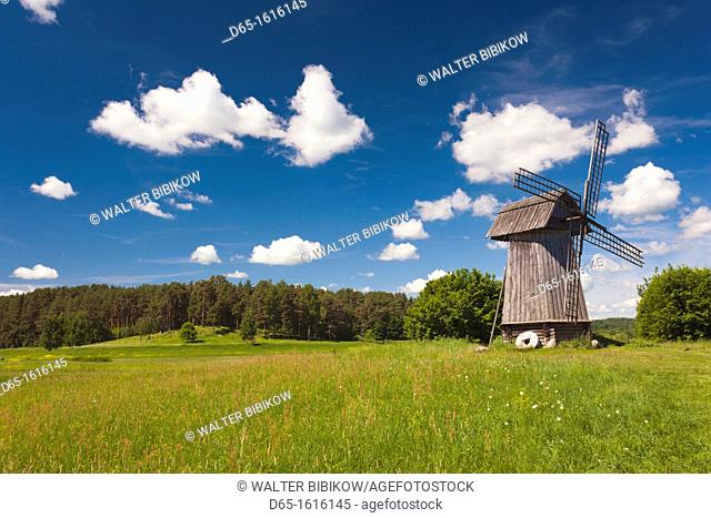Russia, Pskovskaya Oblast, Pushkinskie Gory, windmill at Mikhailovskoye, the Alexander Pushkin Preserve, estate of famous Russian poet