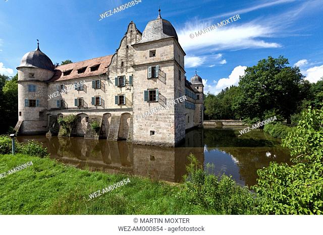 Germany, Bavaria, Franconia, Kronach, Moated castle Mitwitz