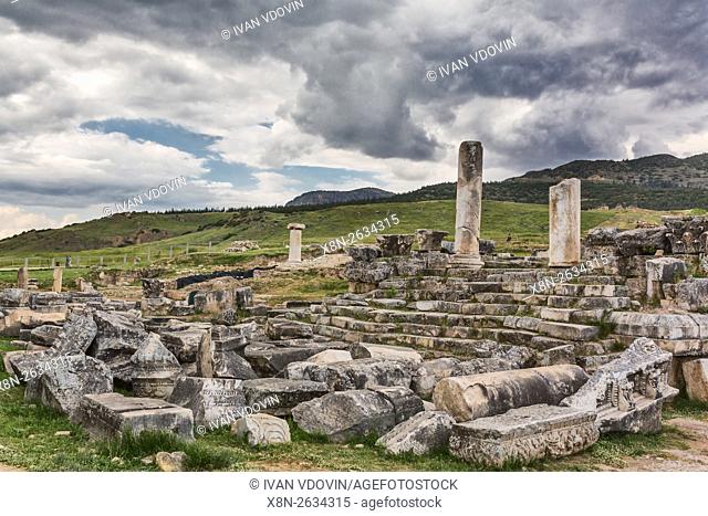 Ruins of ancient Hierapolis, Pamukkale, Denizli Province, Turkey