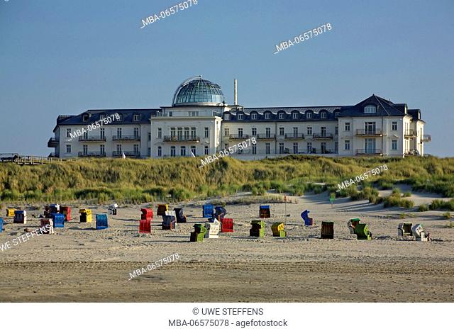 The health resort house built in 1898 on the dunes of the North Sea island Juist