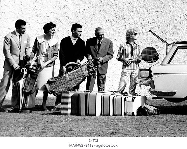 famiglia in partenza, fiat 1800 famigliare, 1959