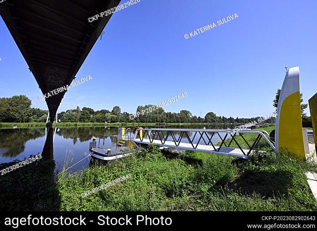Public dock for small recreational vessels on the Elbe River in Celakovice, Czech Republic, August 18, 2023. (CTK Photo/Katerina Sulova)