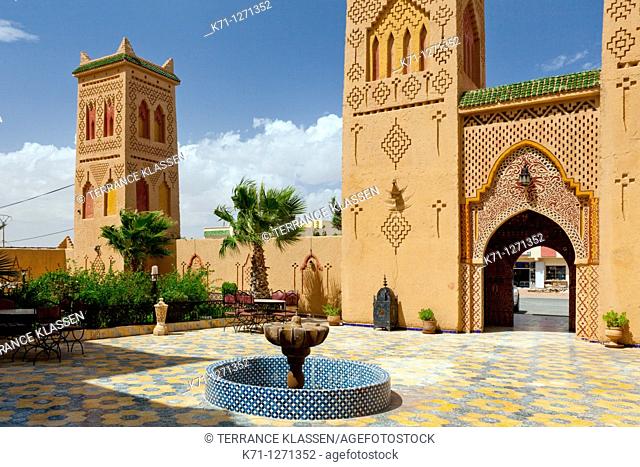 Moroccan architecture at the Hotel Kasbah Asmaa in Midelt, Morocco