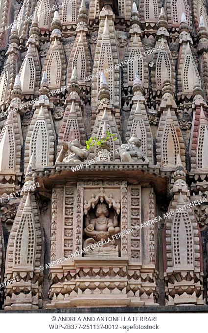 Shiva Temple, Chopra Mandir, detail of sculptures, Dholpur, India