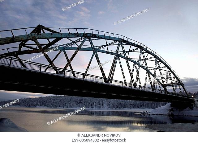 Road bridge over the Arctic Circle
