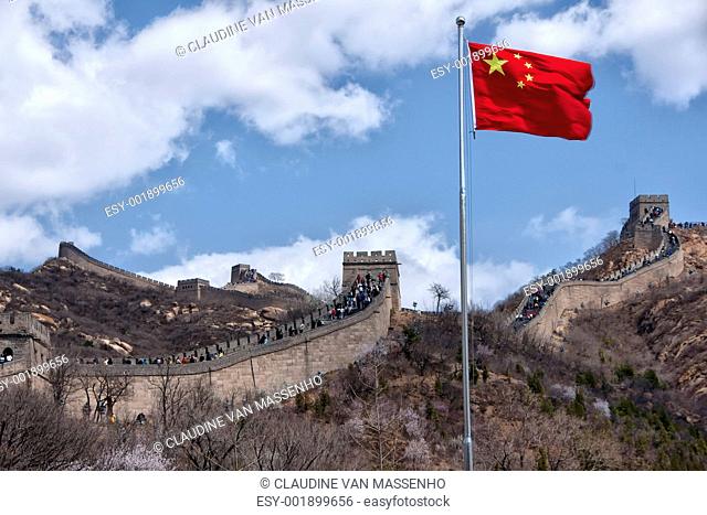Great Wall: flag over the wall
