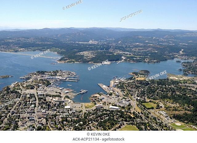 Aerial photo of Esquimalt Harbour, Vancouver Island, British Columbia, Canada