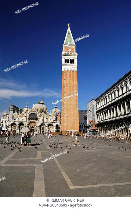 St Marks Square with the Campanile Basilica and Procuratie Nuove