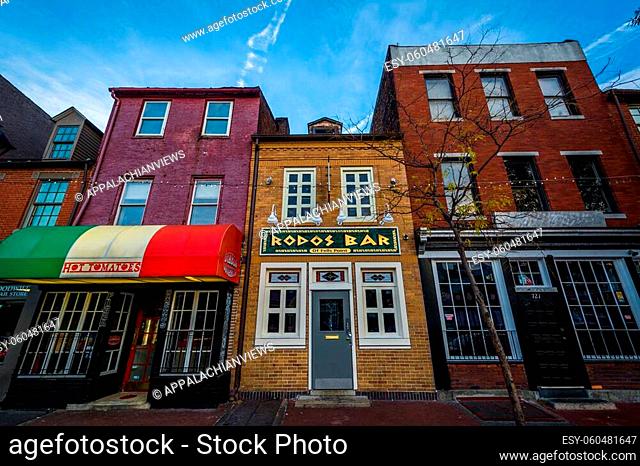 Buildings on Broadway, in Fells Point, Baltimore, Maryland