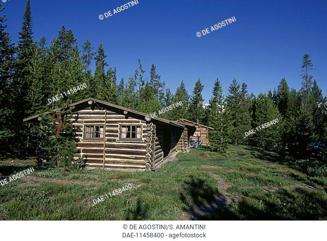 Wooden house, Colter Bay Village, Grand Teton National Park, Wyoming, United States of America