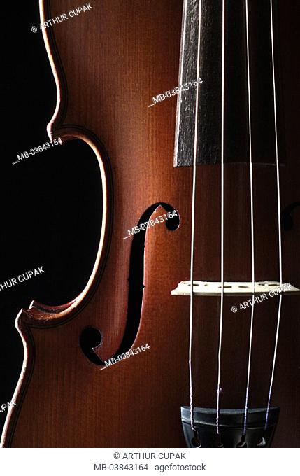 Music instrument, violin, detail,    Series, instrument, string instrument, string instrument, violin, half violin, treble instrument, resonance bodies, strings