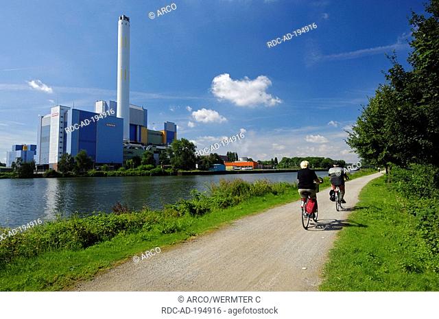 Incineration Plant, Buschhausen, Oberhausen, North Rhine-Westphalia, Germany, GMVA, Rhine-Herne Canal