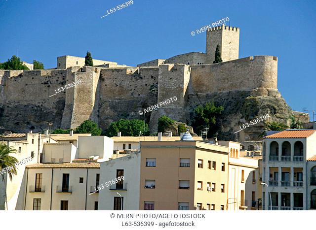 La Suda templar castle, now a 'parador de turismo' (state-owned hotel), Tortosa. Tarragona province, Catalonia, Spain