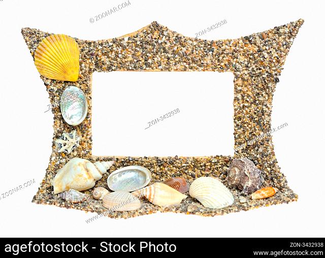 Shell frame isolated on white with space for your text or image