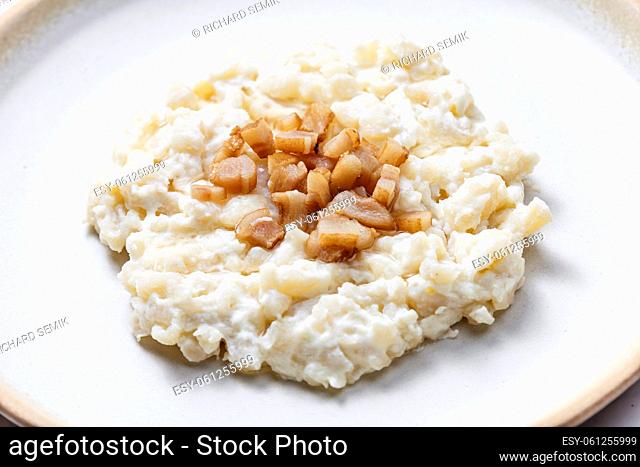 typical Slovakian food called halusky