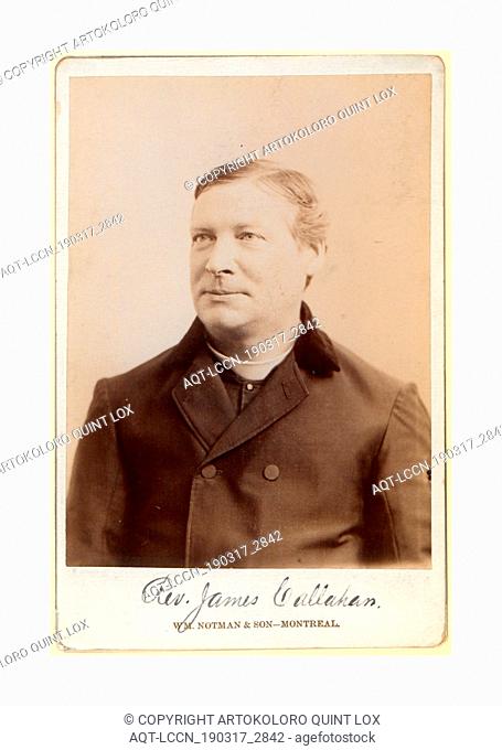 Rev. James Callahan. Photo A. Head-and-shoulders cabinet portrait, 1896