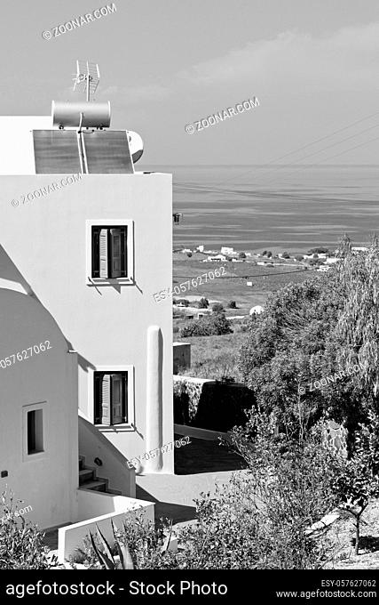 in  europe  vacation   cyclades santorini old town white and the sky