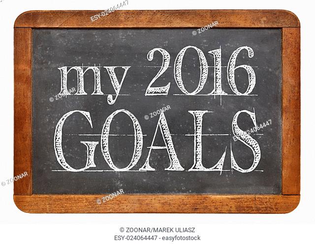My 2016 goals on blackboard