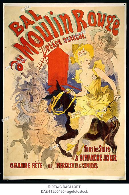 Posters, France, 19th century. Jules Cheret (1836-1932), Ball at the Moulin Rouge, 1895