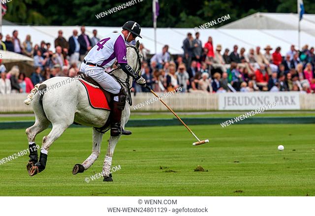 Prince William plays in The Jerudong Park Trophy final at Cirencester Park Polo Club Featuring: Prince William Where: Cirencester