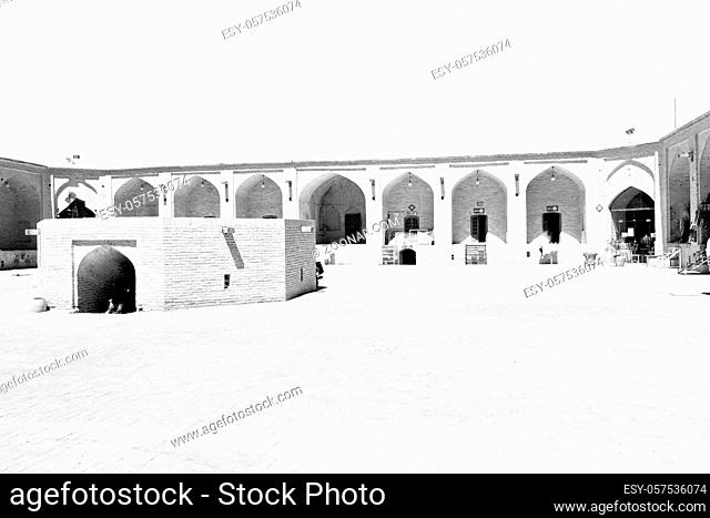 in iran antique palace and caravanserai old contruction for travel people