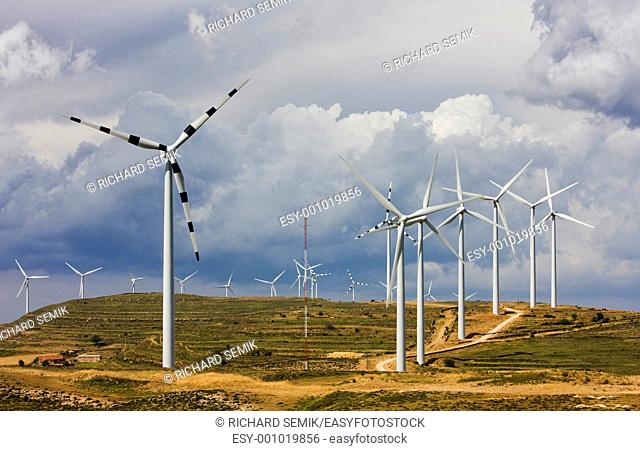 wind turbines, Aragon, Spain