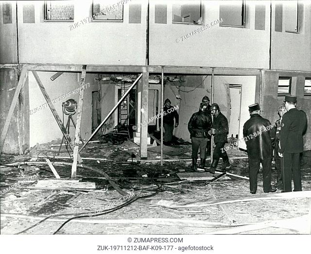 Dec. 12, 1971 - Three people are dead and 100 injured after a dramatic explosion in Argenteuil, in the Parisian suburbs. 45 of those who are injured are in the...