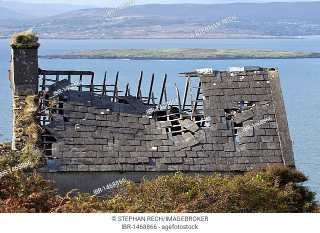 Ruined house, Cape Clear Island, Schull, West Cork, Ireland, Europe