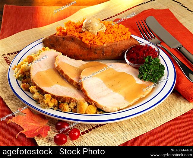 Sliced Turkey Dinner