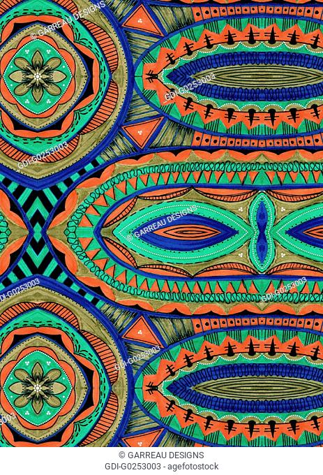 Colorful tribal design