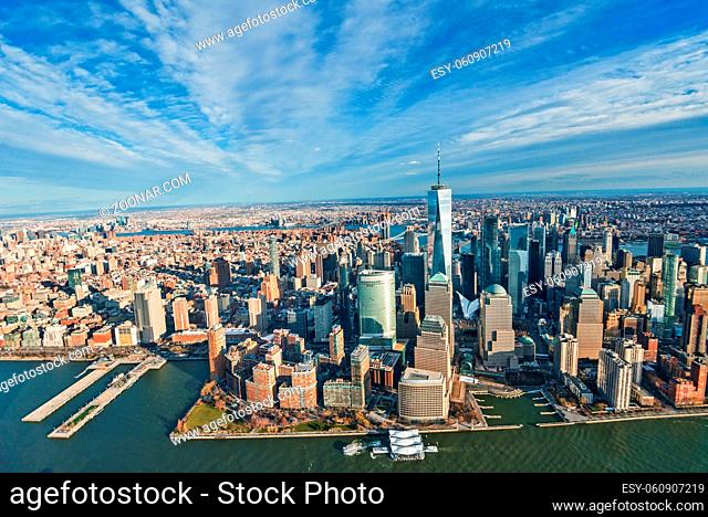 NEW YORK, USA - DEC 20, 2017 : View of Brooklyn from a height
