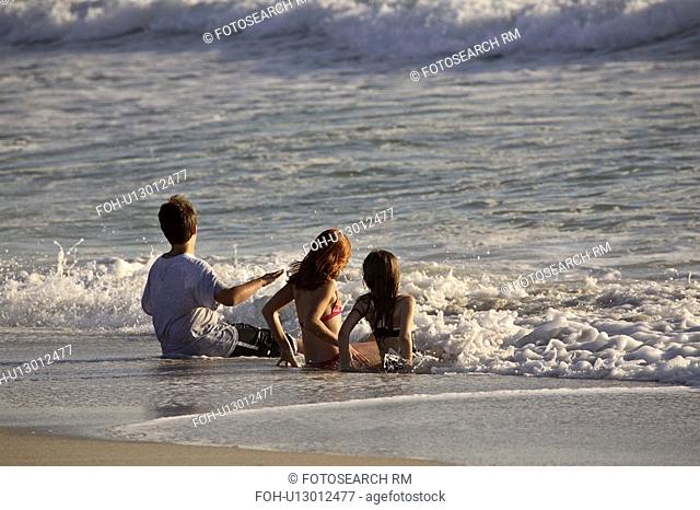 usa, kids, florida, beach, enjoying, children