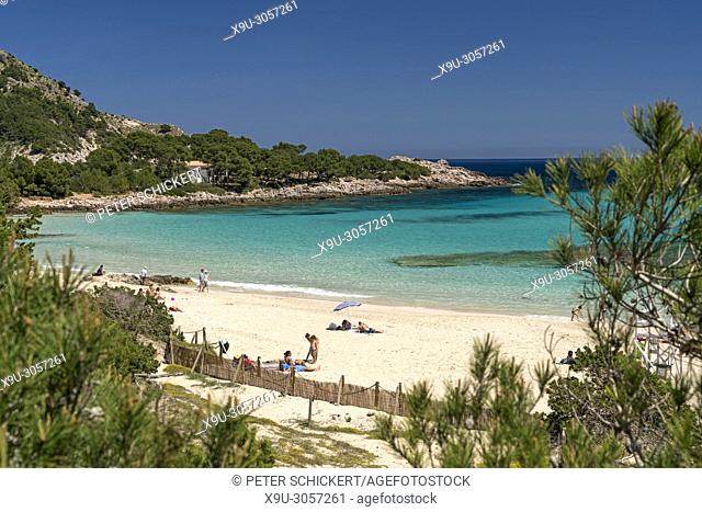 Cala Agulla beach and bay, Cala Rajada, Majorca, Balearic Islands, Spain,