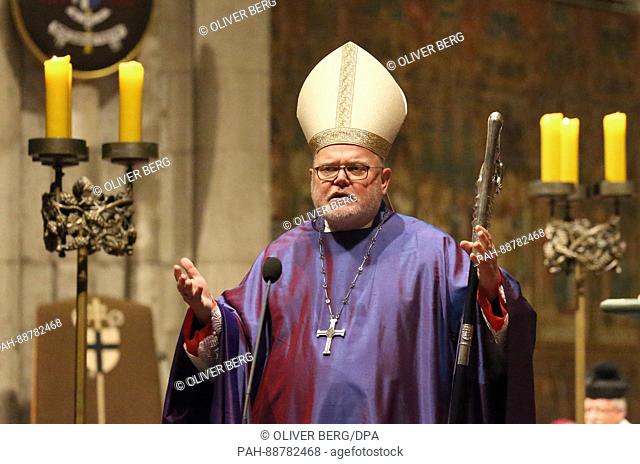 The head of the German Bishops' Conference, Cardinal Reinhard Marx, during a church service in Bergisch Gladbach, Germany, 06 March 2017