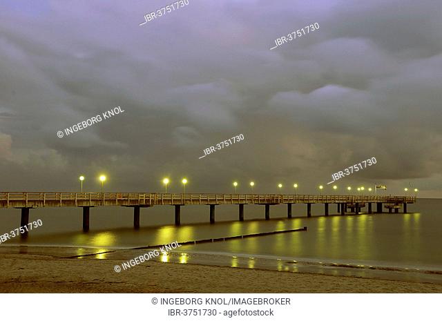 Pier at dawn, Heiligendamm, Mecklenburg-Western Pomerania, Germany