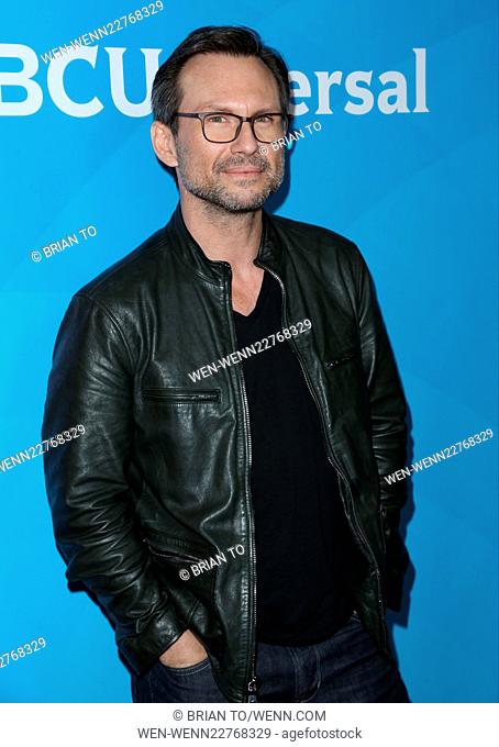 Celebrities attend 2015 NBCUniversal's press tour at The Beverly Hilton Hotel. Featuring: Christian Slater Where: Los Angeles, California