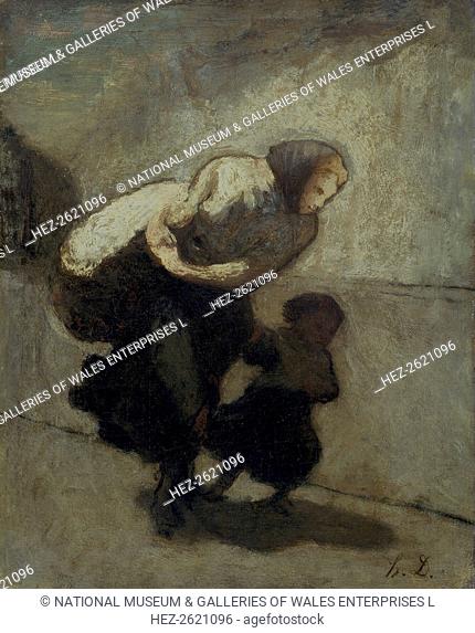 'The heavy Burden', 1828-1879. Artist: Honore Daumier
