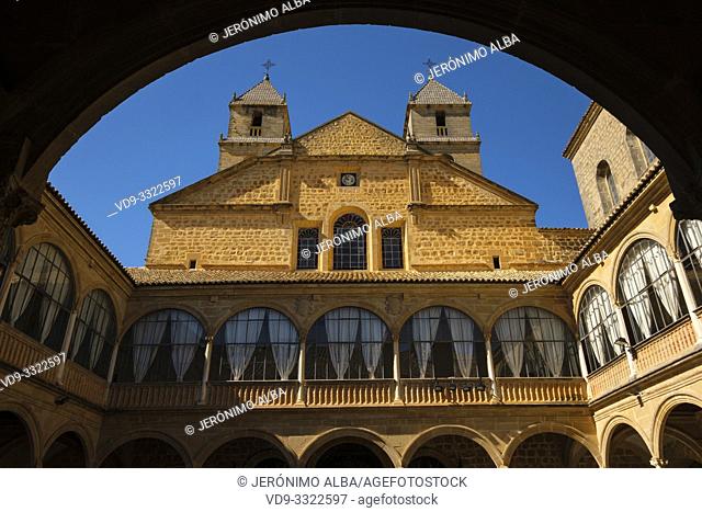 Courtyard of Hospital de Santiago. Ubeda, Jaén province. southern Andalusia. Spain Europe