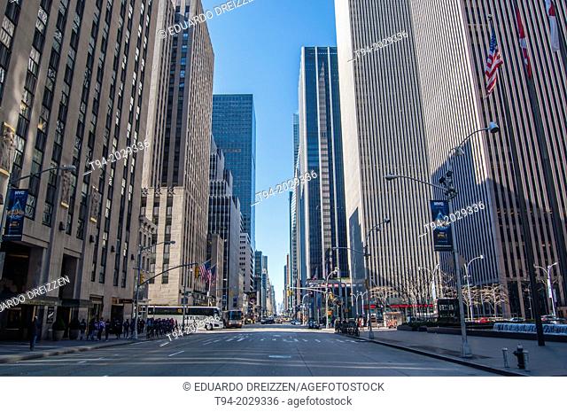 View of the 6th Avenue, Midtown Manhattan, New York City