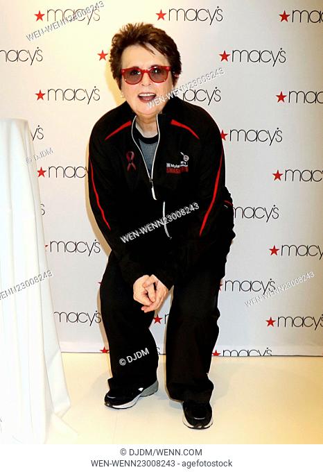 Billie Jean King attends a photocall for Mylan WTT Smash Hits held at Macy's Fashion Show Mall Featuring: Billie Jean King Where: Las Vegas, Nevada