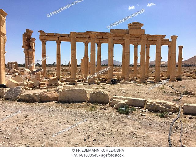 Ancient ruins in Palmyra,  Syria, 05 May 2016. Syrian troups, supported by the Russian Armed Forces, have recaptured the city occupied by militant group Islamic...